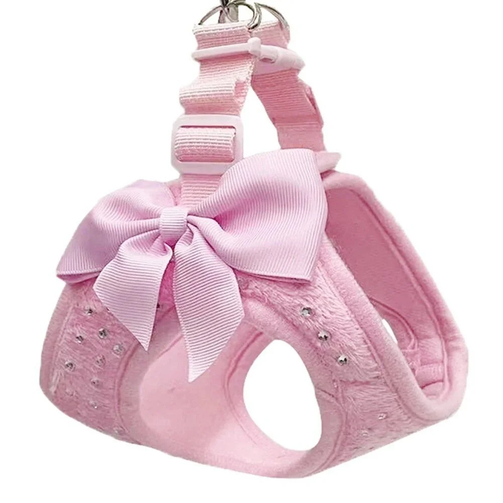 Deluxe Diamond Soft Vest Dog Harness with Leash