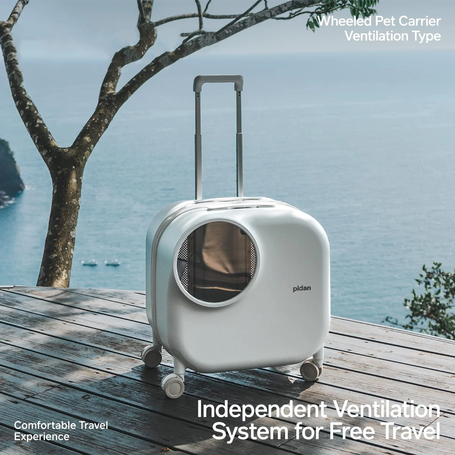 Luxury Portable Pet Travel Carrier with Fresh Air System & LED Lighting