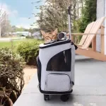 Foldable Pet Trolley Backpack for Outdoor Travel