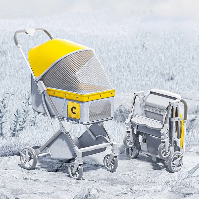 Lightweight Aluminium Pet Stroller for Small to Medium Dogs and Cats