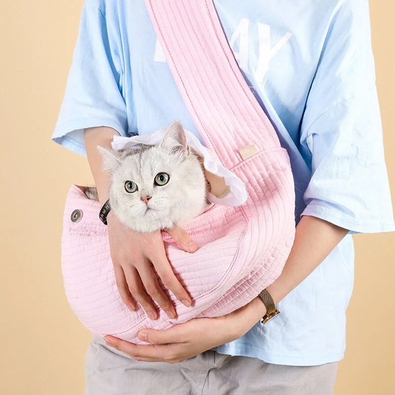 Travel Sling: Soft Mesh Shoulder Bag for Small Dogs & Cats