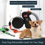 3M Automatic Dual-Headed Leash for Walking Two Dogs