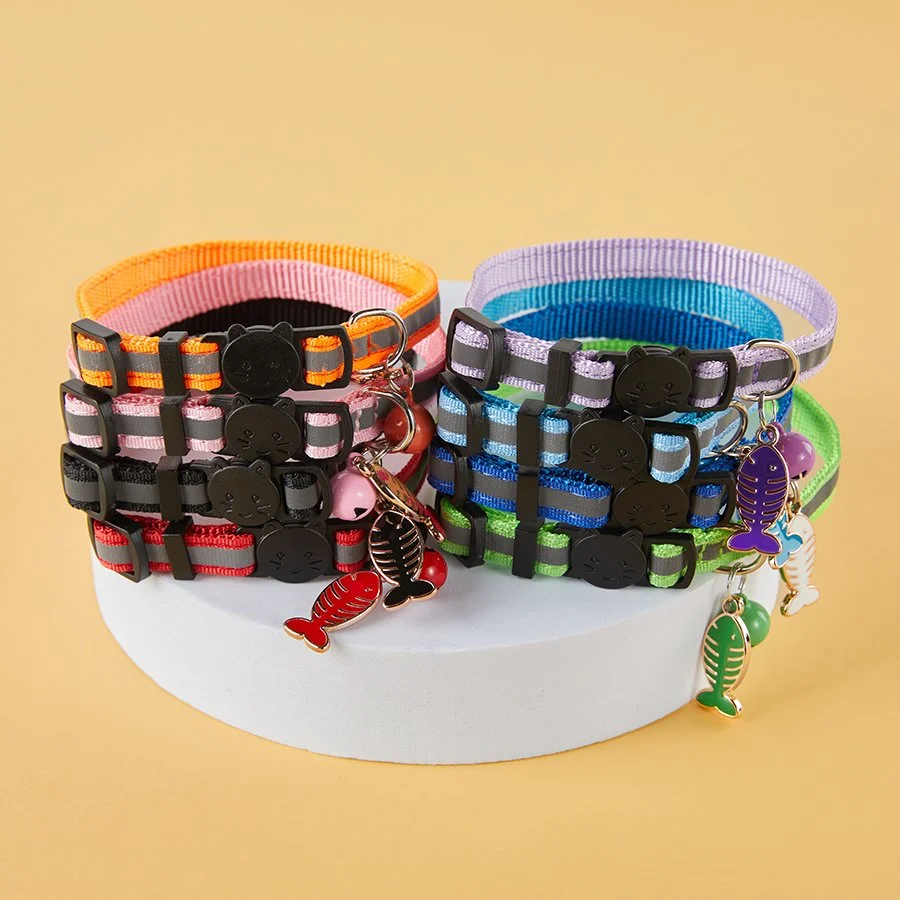 Madden Reflective Cat & Small Dog Collar - Adjustable with Bell, 8 Colors