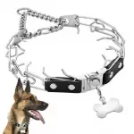 Adjustable Stainless Steel Prong Dog Training Collar with Quick Release Buckle