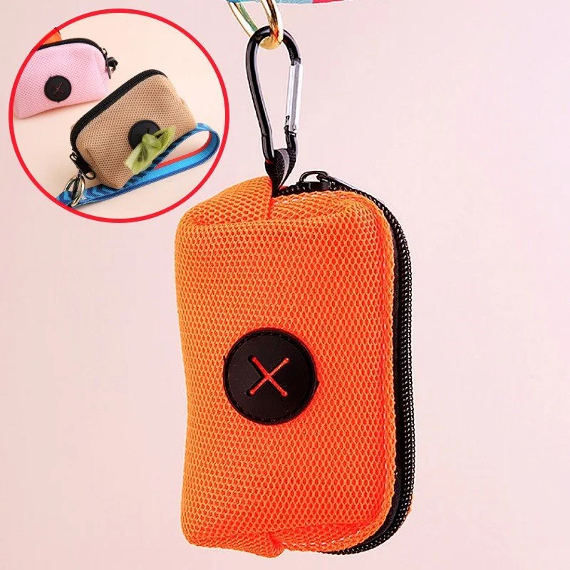 Portable Dog Poop Bag Dispenser with Mini Litter Holder