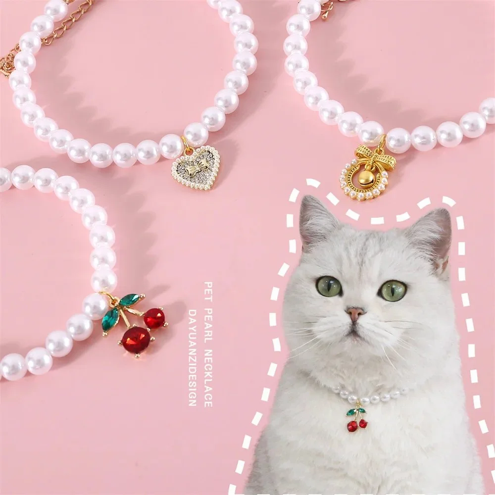 Elegant Pearl Pet Necklace