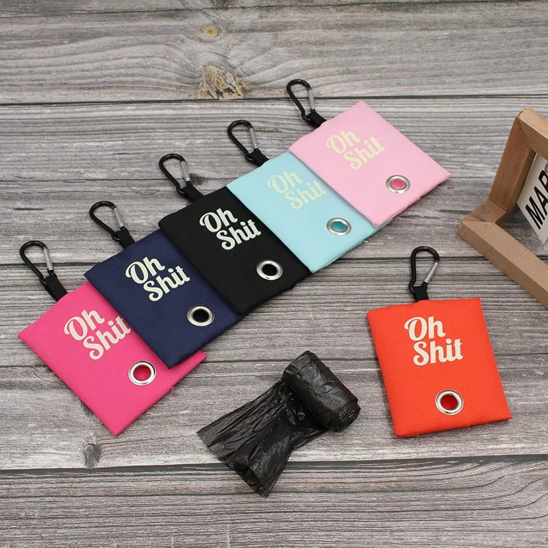Portable Canvas Dog Poop Bag Holder