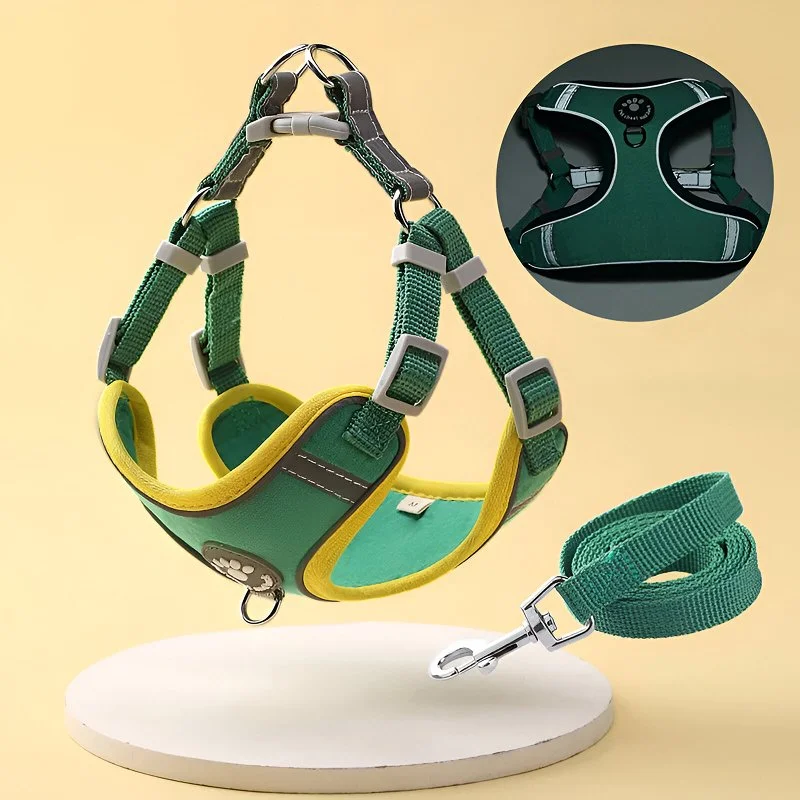 Reflective Dog Leash and Harness Set for Medium and Large Dogs