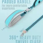 Hands-Free Reflective Dog Leash with Poop Bag Holder