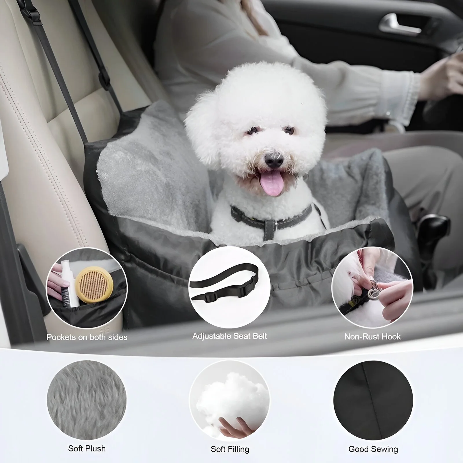 Soft & Secure Small Dog Car Seat
