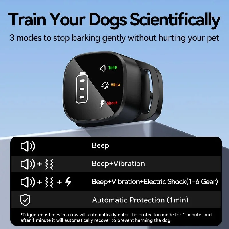 Waterproof Smart Dog Training Collar with Vibration & Shock for Anti-Barking