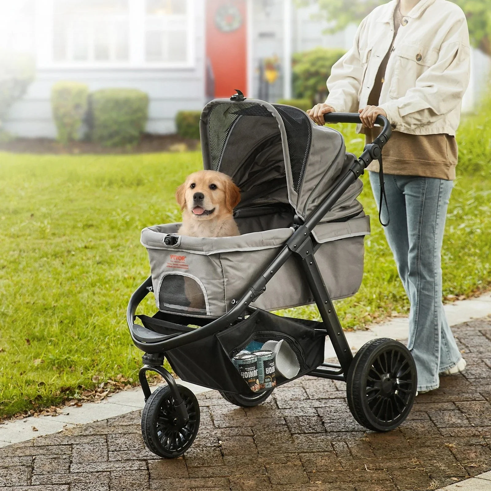 Foldable Pet Stroller for Small to Medium Dogs