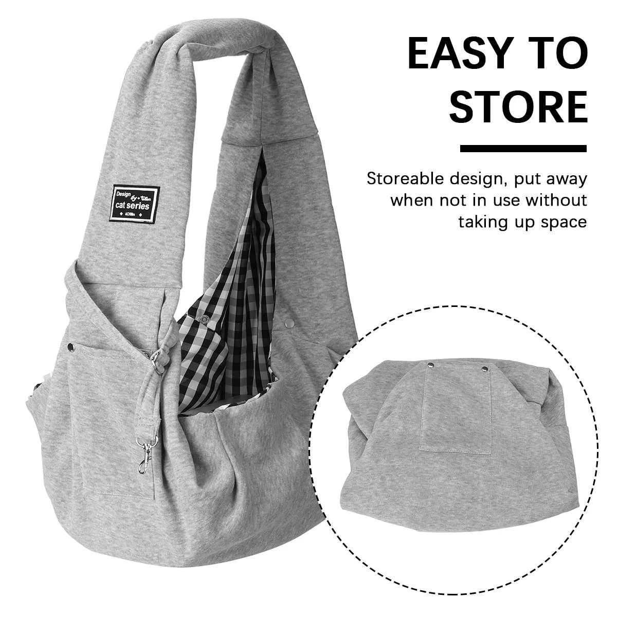Comfortable Pet Sling Carrier for Small Dogs & Cats