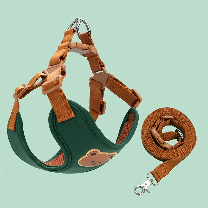 Cute Bear Adjustable Pet Harness & Leash Set