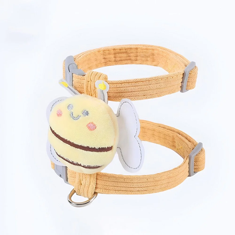 Adjustable Bee Cat Harness and Leash Set – Cute & Comfy for Cats and Small Dogs
