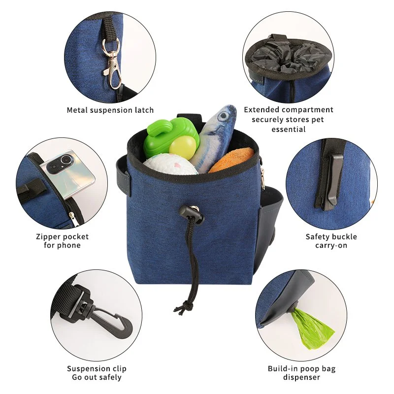 Dog Treat Training Pouch with Poop Bag Holder