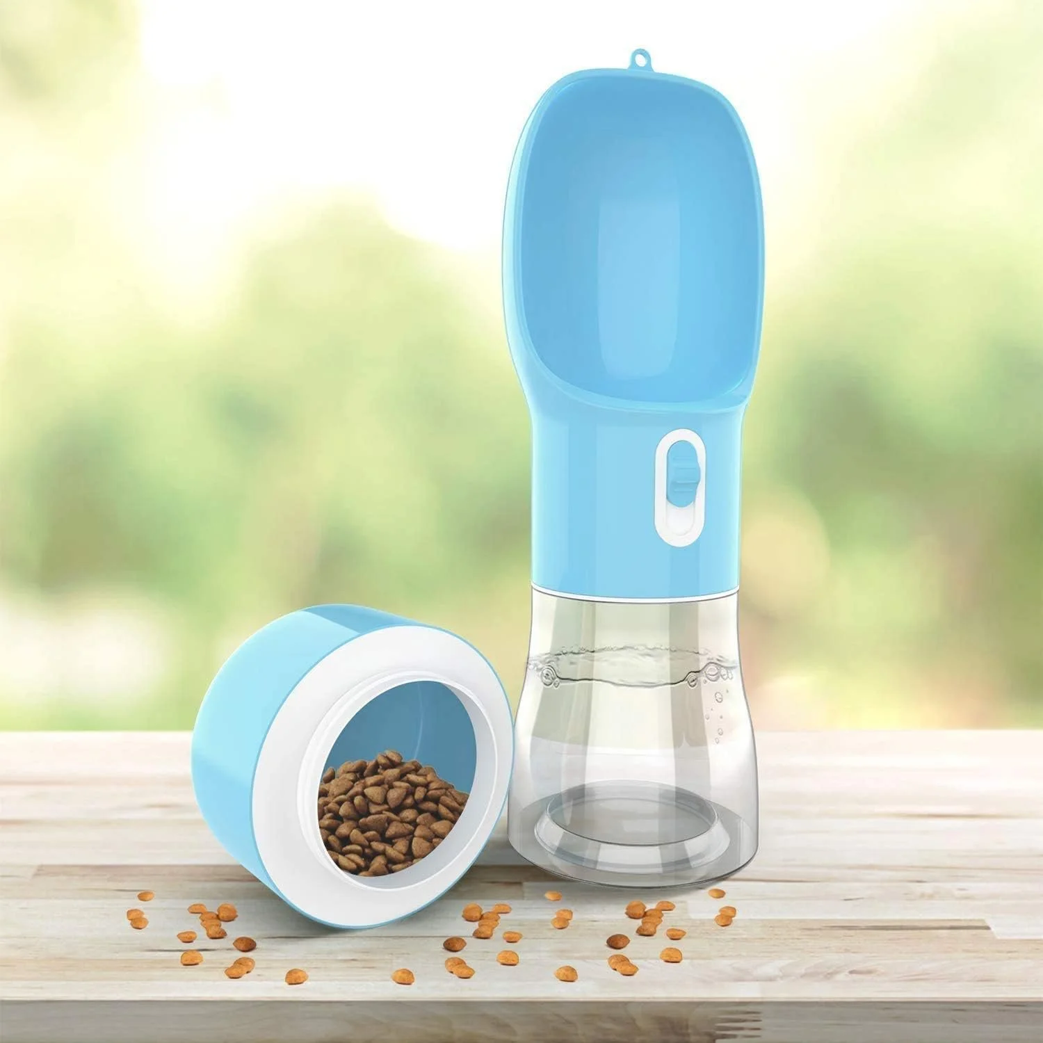 Portable Dog Water Bottle with Food Container