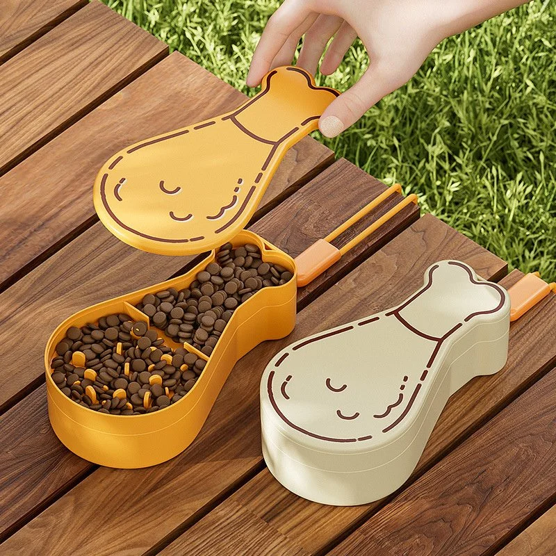 Portable Dual-Use Pet Water and Food Dispenser for Outdoor Use
