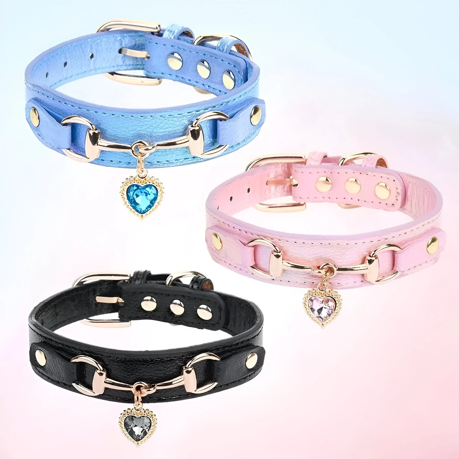 Adjustable Cat Necklace Collar and Harness Set for Kittens & Small Pets