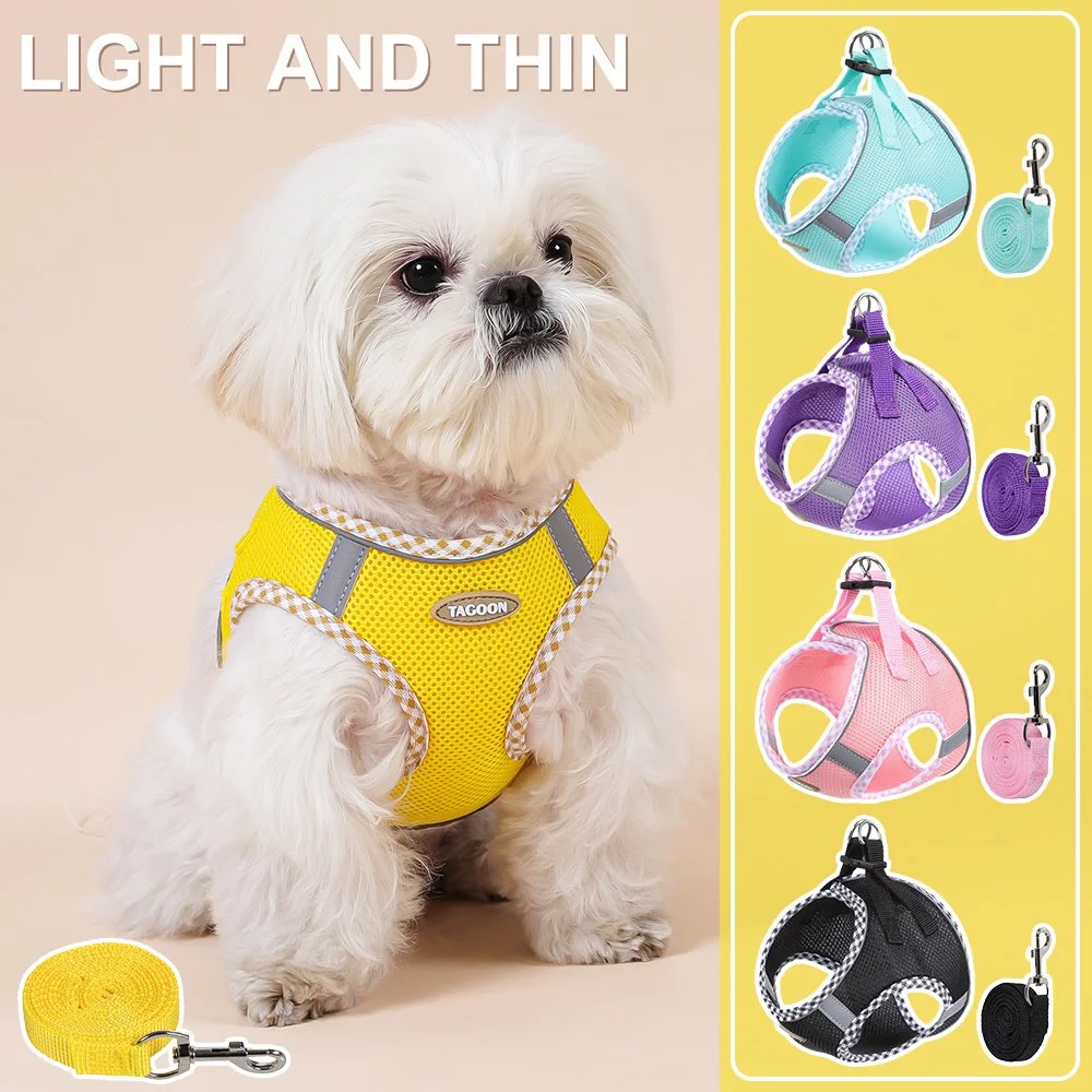 Adjustable No-Pull Dog Harness and Leash Set – Soft, Reflective & Breathable