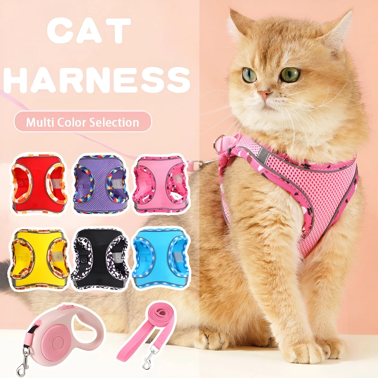 Comfort Fit No-Pull Dog Harness and Leash Set for Small & Medium Dogs