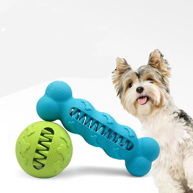 Interactive Rubber Dog Puzzle Toy for Chewing & Treat Dispensing