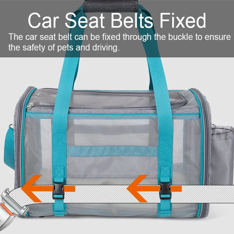 Stylish Portable Pet Carrier Shoulder Bag - Breathable for Dogs and Cats