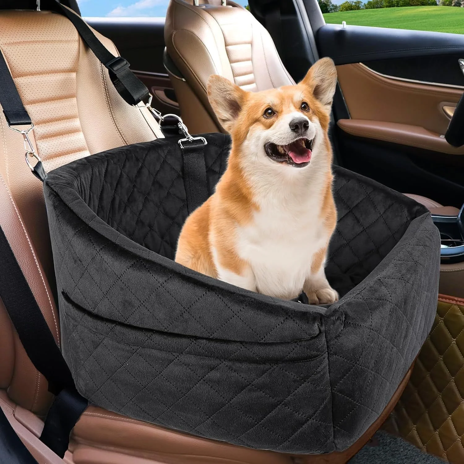 Removable Washable Pet Car Seat for Small and Medium Dogs