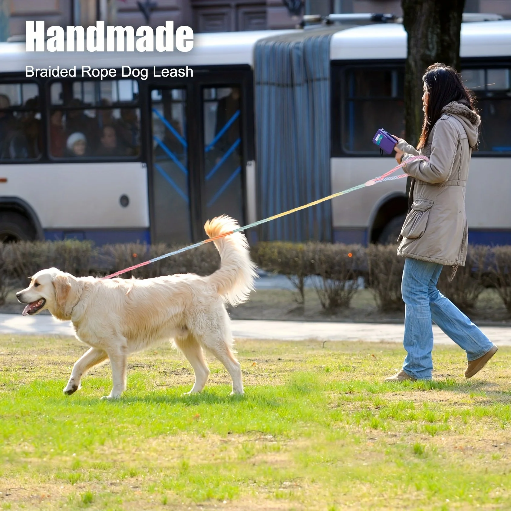 Strong Braided Rope Dog Leash