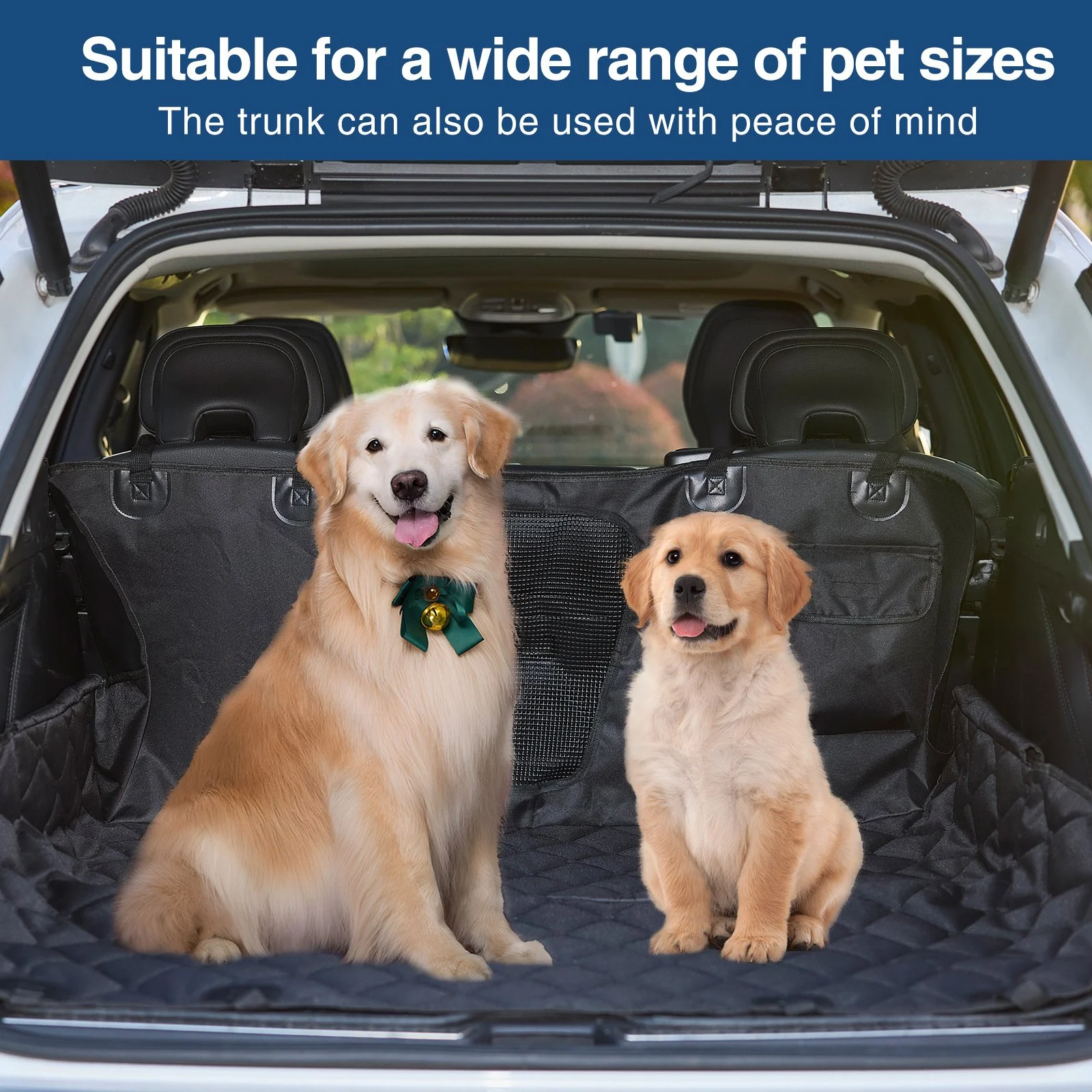 Waterproof Dog Car Seat Cover Hammock for Back Seat Travel Safety
