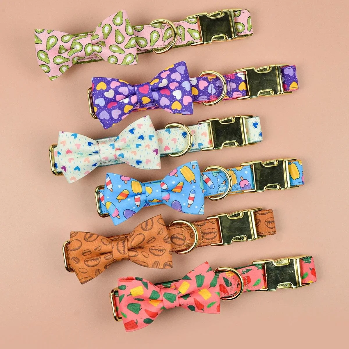 Cute Adjustable Pet Collar with Bow Tie