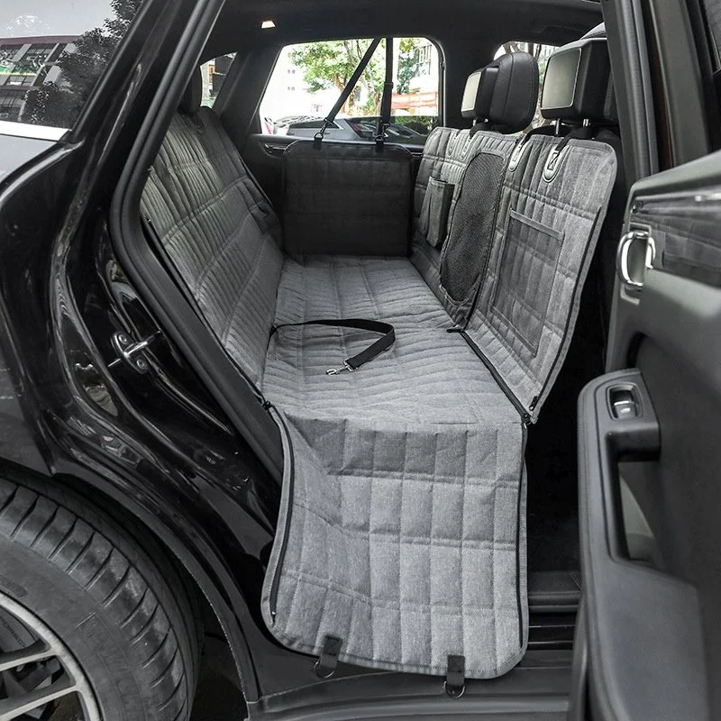 Waterproof Dog Car Seat Cover Hammock for Back Seat Travel Safety