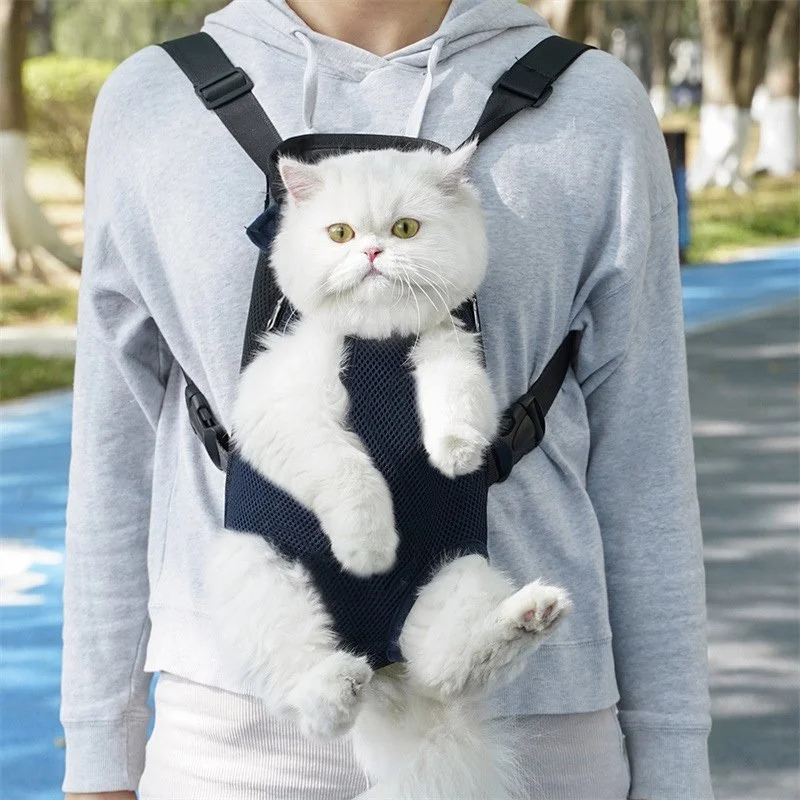 Double Shoulder Breathable Pet Carrier Backpack for Small Dogs & Cats