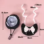 Adorable Cat & Dog Bow Tie Beret Set – Cute Flower Party Costume Accessories