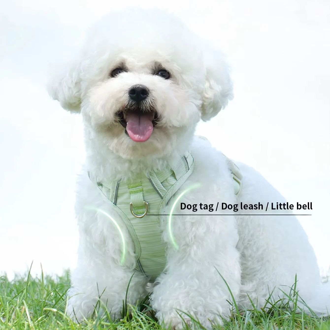 Soft Dog Harness with Breathable Mesh & Oxford Fabric