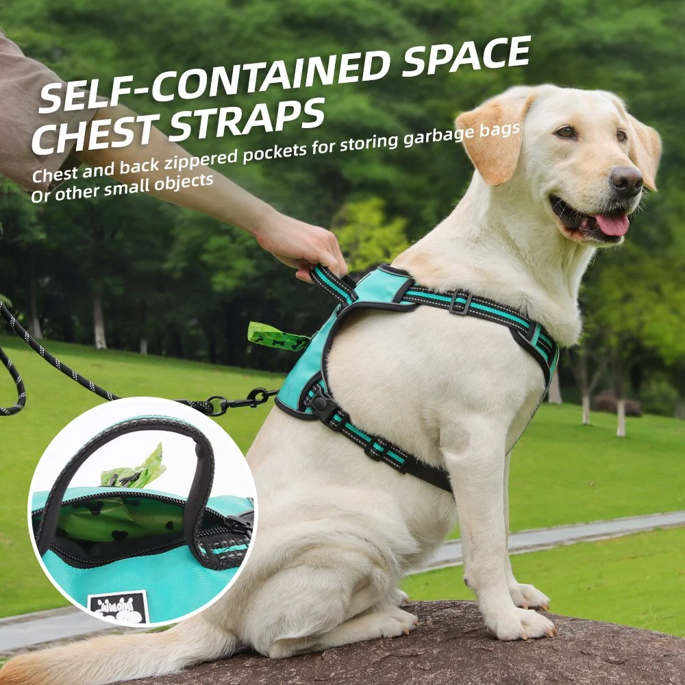 High-Visibility Reflective Adjustable Dog Harness for Medium & Large Dogs