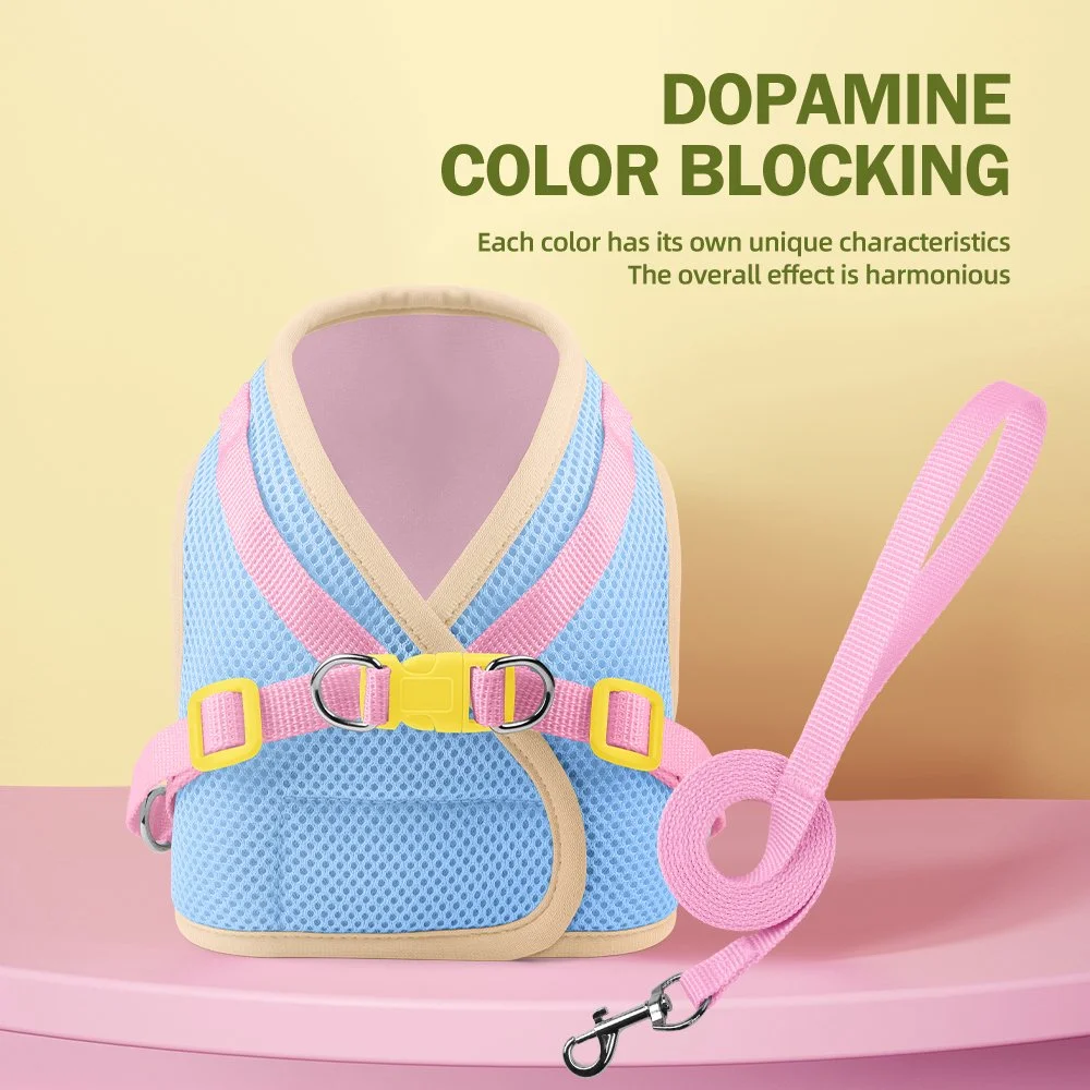 Adjustable No-Pull Small Dog Harness Vest with Leash