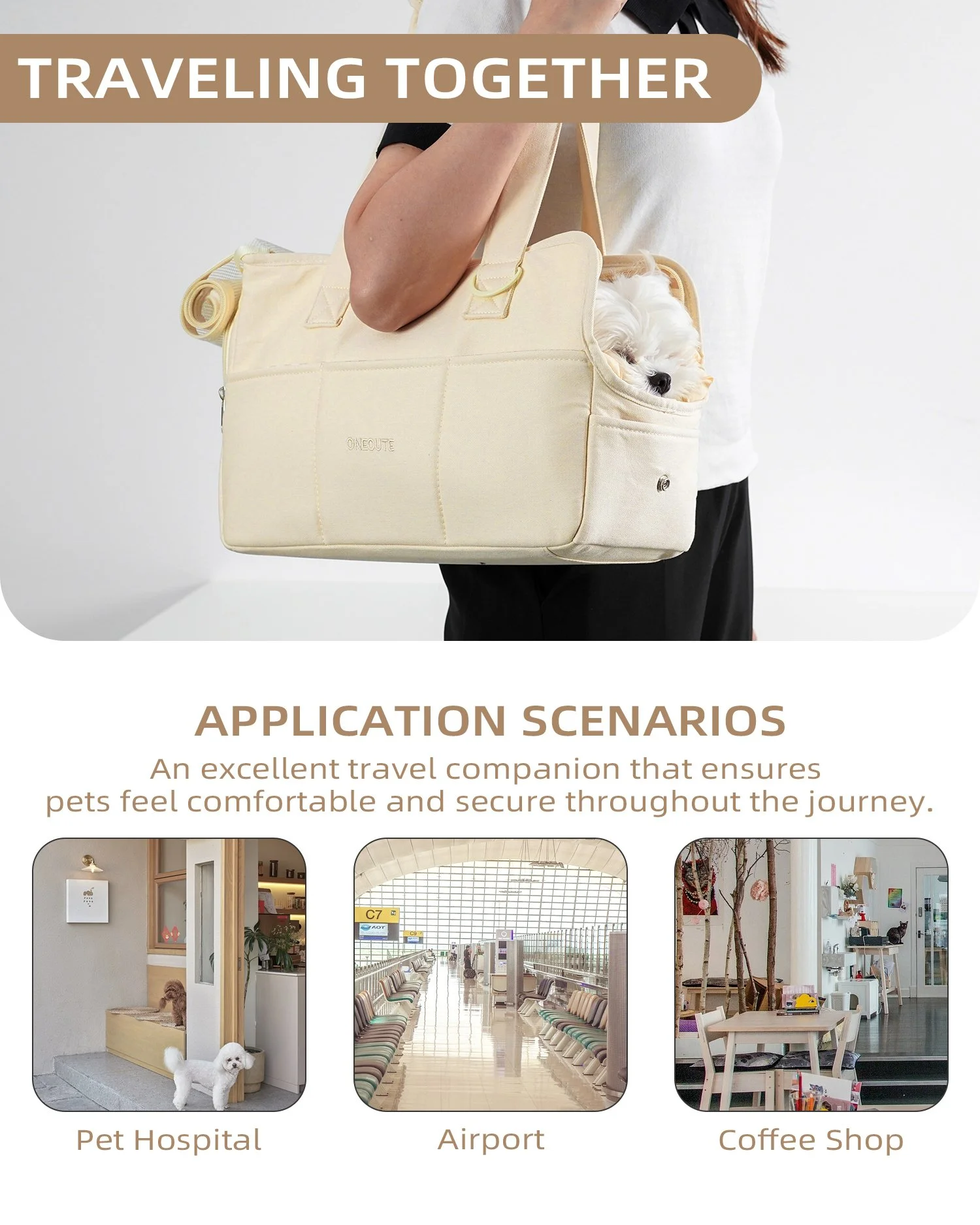 Breathable Mesh Pet Carrier Shoulder Bag for Cats & Small Dogs