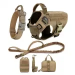 Heavy Duty Tactical Dog Harness & Leash Set for Large Dogs