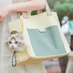 Portable Canvas Cat and Small Dog Sling Bag – One Shoulder, Warm & Comfortable