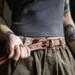 Woven Full-Grain Leather Belt for Jeans & Dresses – Adjustable Casual Style