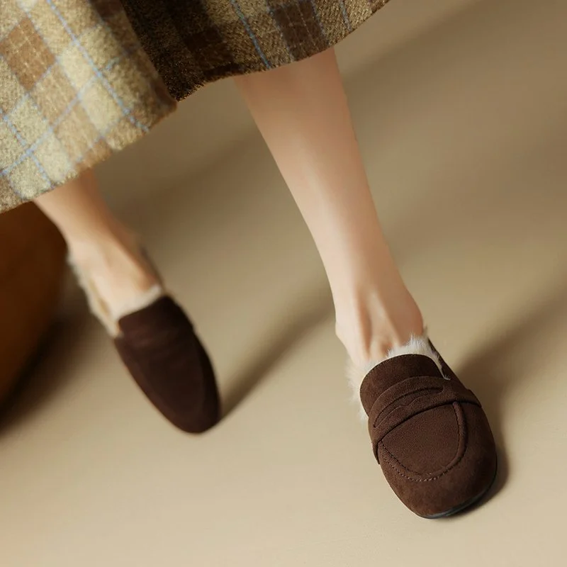 Women's Winter Wool Leather Oxford Shoes