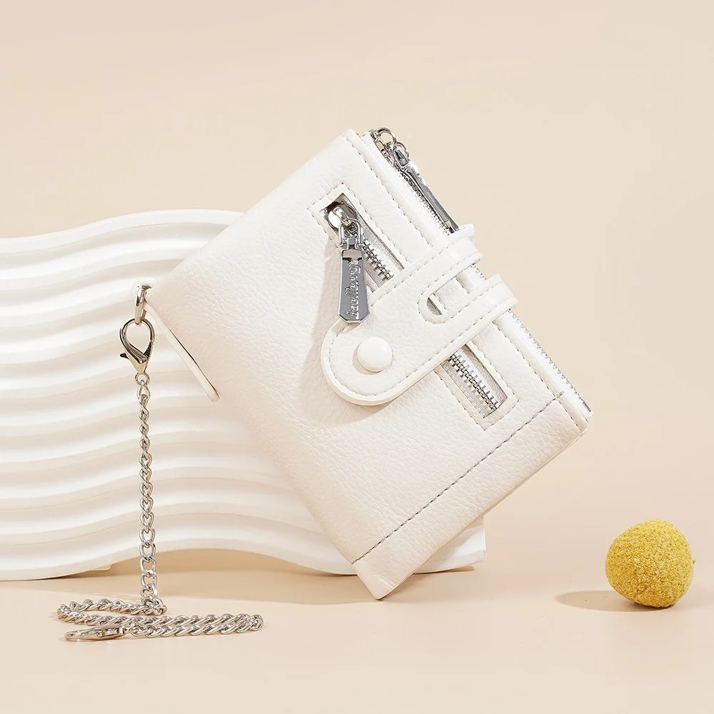 Women’s Fashion Leather Wallet with Chain