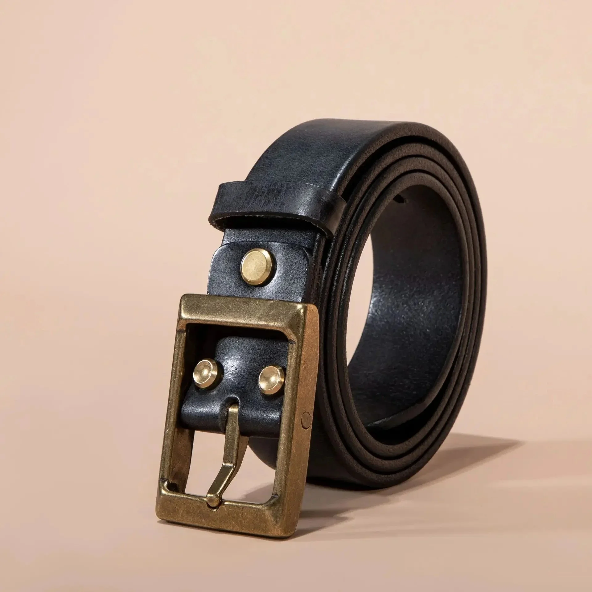 Vintage Frosted Genuine Cowhide Leather Belt