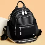 Women’s Soft Leather Backpack – Casual Travel & School Rucksack