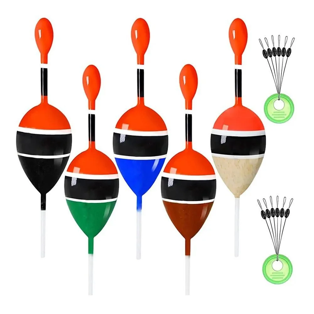 Premium Balsa Wood Slip Bobber Set for Crappie, Panfish, Trout, and Bass Fishing