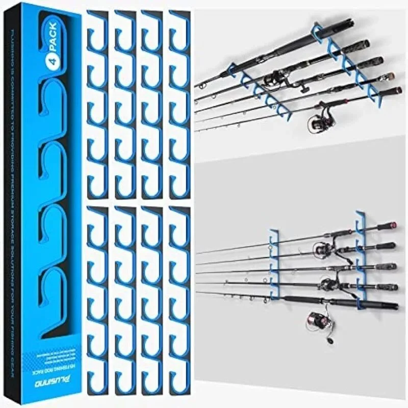 Horizontal Wall/Ceiling Mounted Fishing Rod Rack