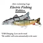 Electric Rechargeable Fishing Lure with LED Light & Robotic Swimming Action