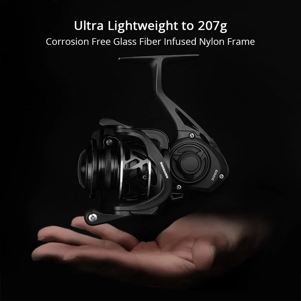 Lightweight Spinning Fishing Reel with 10kg Drag, 7+1 Ball Bearings