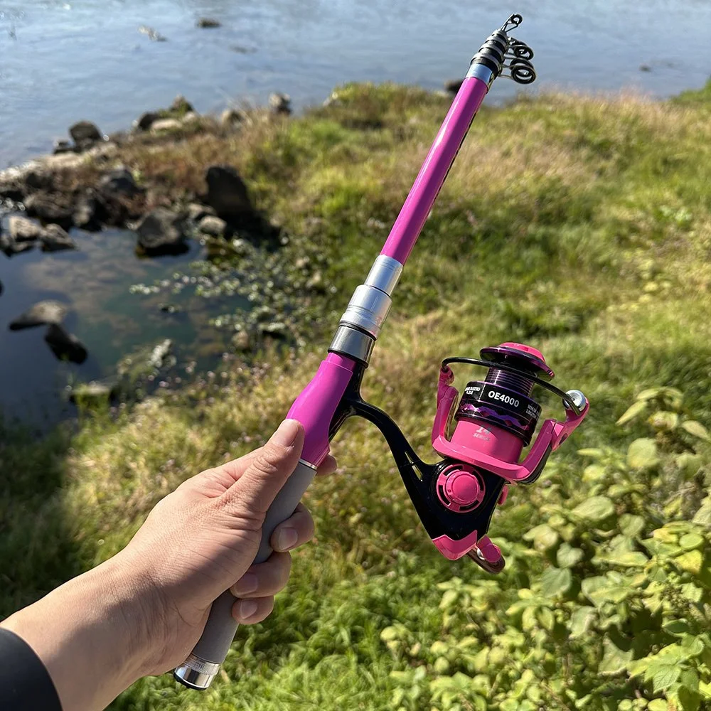 Telescopic Fishing Rod and Reel Combo Set with Carbon Fiber Rod